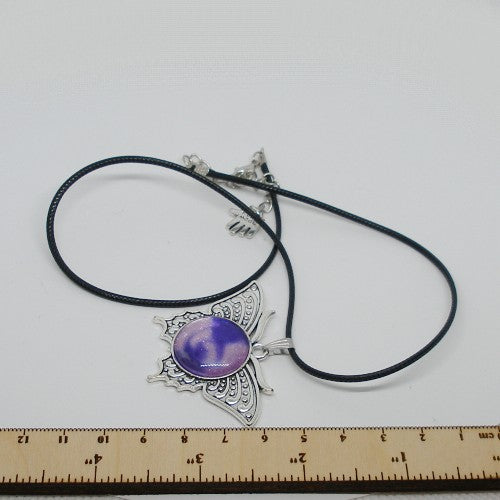 Polish Butterfly Pendant Necklace