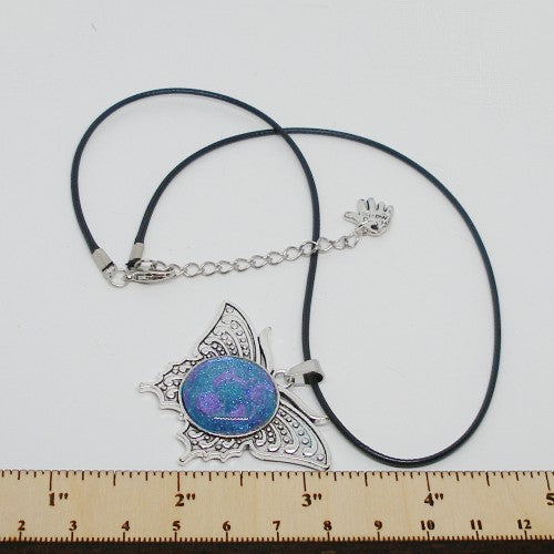 Polish Butterfly Pendant Necklace