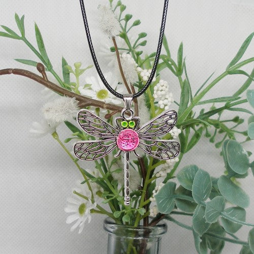 Polish Dragonfly Pendant Necklace