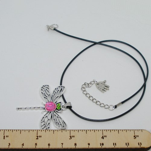 Polish Dragonfly Pendant Necklace