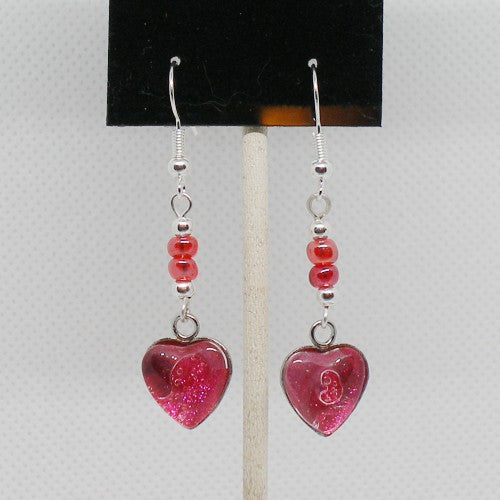 Polish Hearts Dangle Earrings