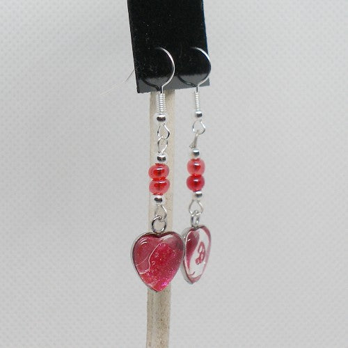 Polish Hearts Dangle Earrings