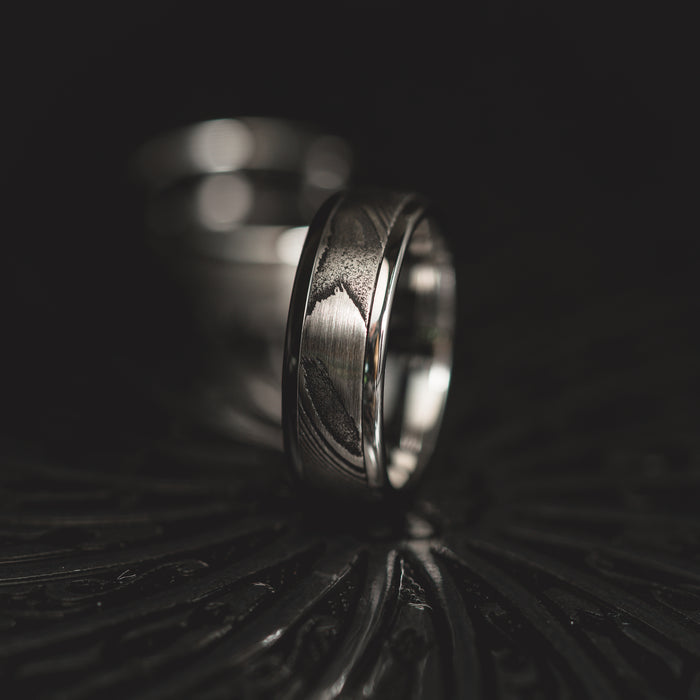 "Poseidon"  Steel/Tungsten Ring