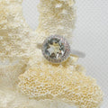 Prasiolite Halo Ring