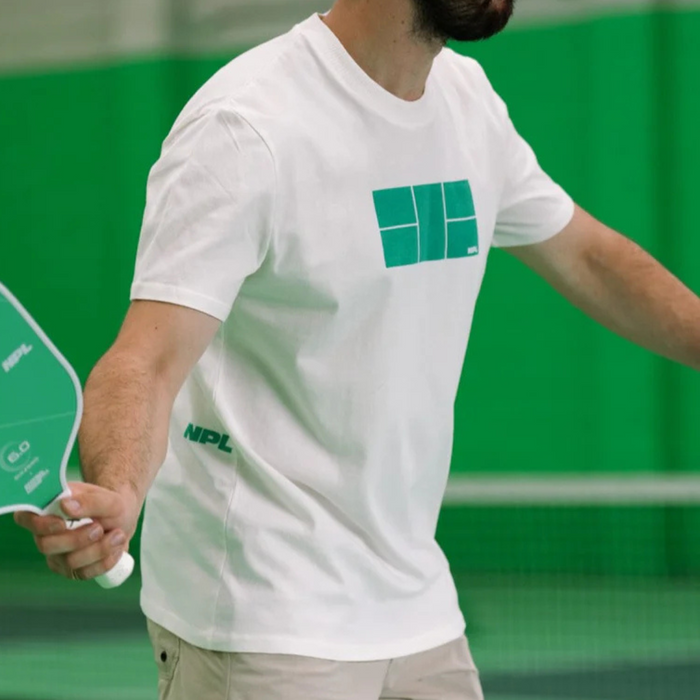 Rallee X NPL Mens Graphic Short Sleeves Mens Tennis Tee - Vintage White