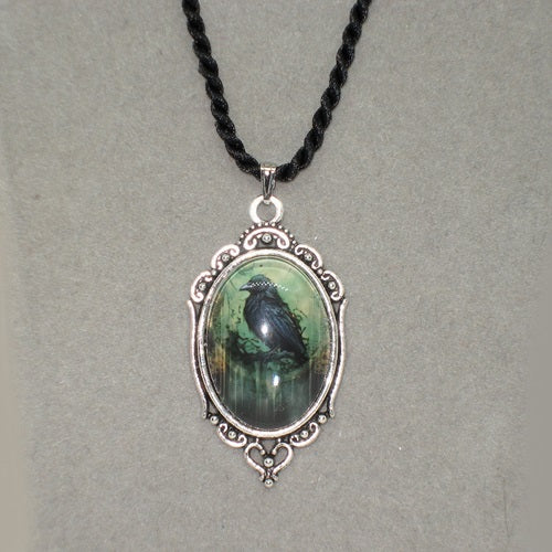 Raven Pendant Necklace