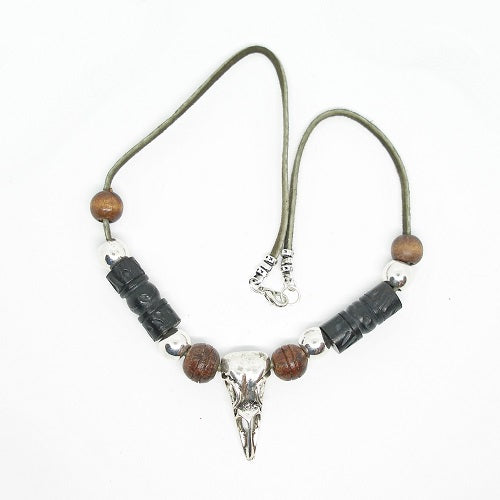 Raven Skull Necklace
