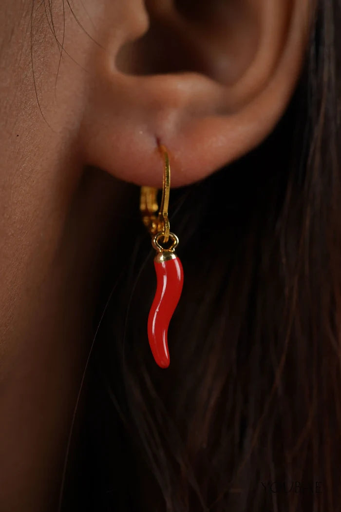 Red Chilly Drop Earrings