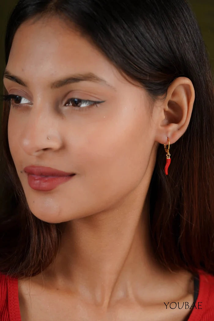 Red Chilly Drop Earrings