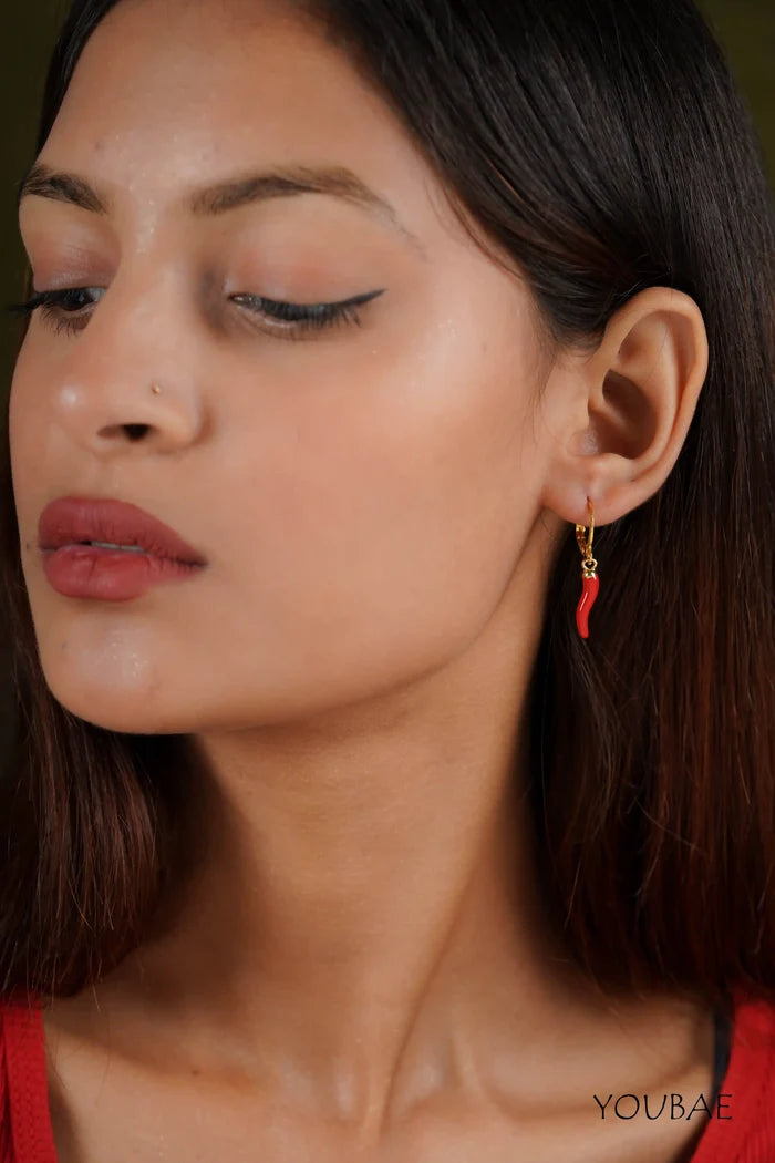 Red Chilly Drop Earrings