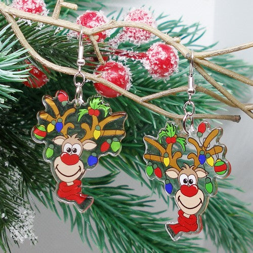 Reindeer Dangle Earrings