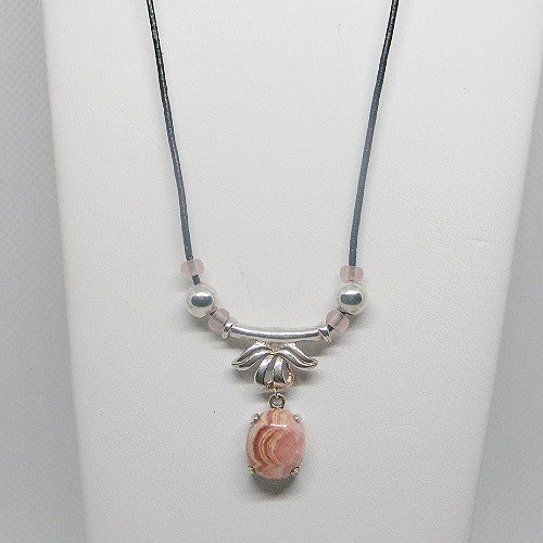 Rhodochrosite Pendant Necklace