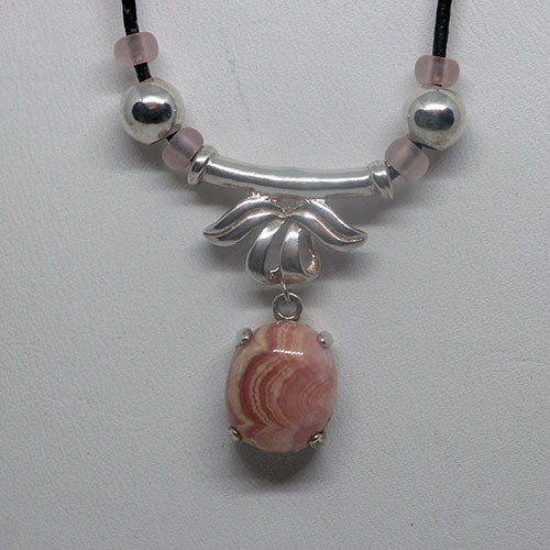 Rhodochrosite Pendant Necklace