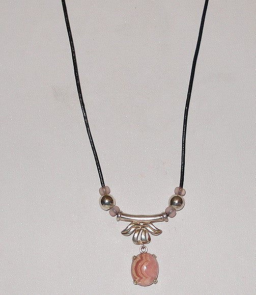 Rhodochrosite Pendant Necklace