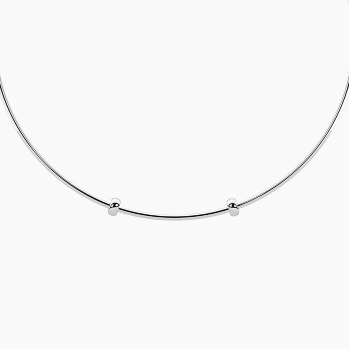 Collana rigida girocollo componibile in acciaio