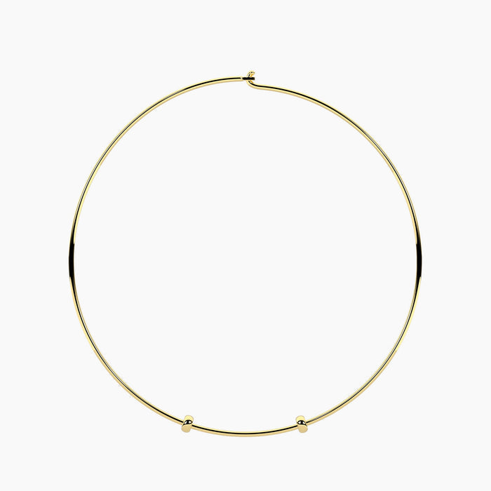 Collana rigida componibile in acciaio dorato
