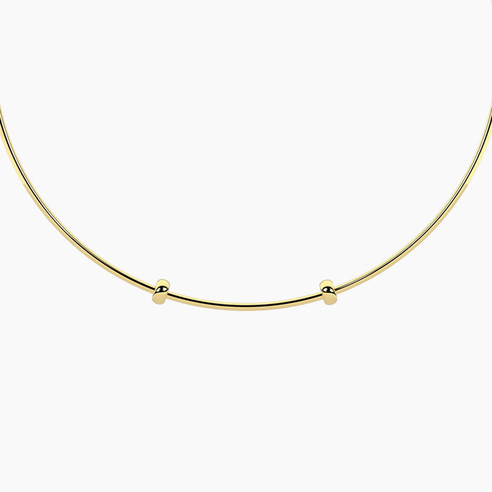 Collana rigida componibile in acciaio dorato