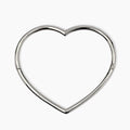 Bracciale rigido a cuore in acciaio