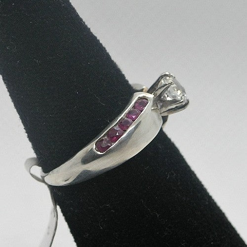 Rock Crystal and Ruby Ring