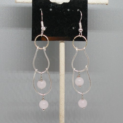 Rose Quartz Drop Earrings