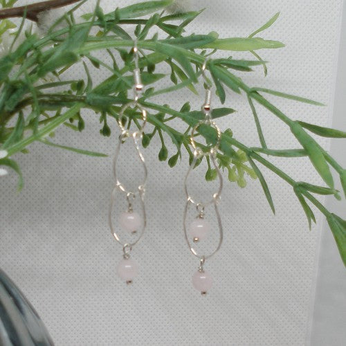 Rose Quartz Drop Earrings