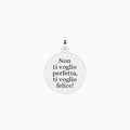 Ciondolo tondo con frase