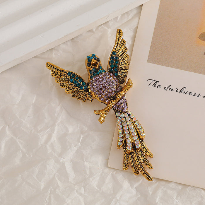 Bold, artistic, and full of character, the Royal Parrot Brooch is a striking statement piece designed to bring charm and personality to any look. Featuring a beautifully detailed parrot silhouette with rich jewel-toned accents, this brooch adds a playful yet elegant touch to outfits, scarves, bags, or gifting collections. Its vibrant design makes it perfect for anyone who loves standout accessories with a regal feel.