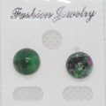 Ruby in Zoisite Stud Earrings - Metal Free