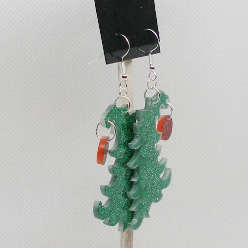 Sad Christmas Tree Earrings