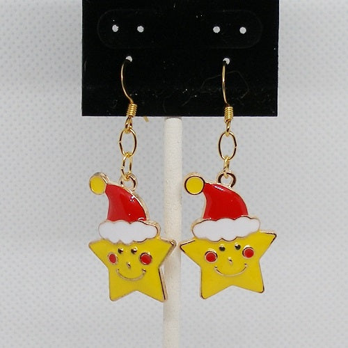 Santa Star Dangle Earrings