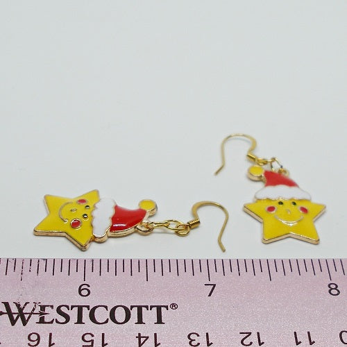 Santa Star Dangle Earrings