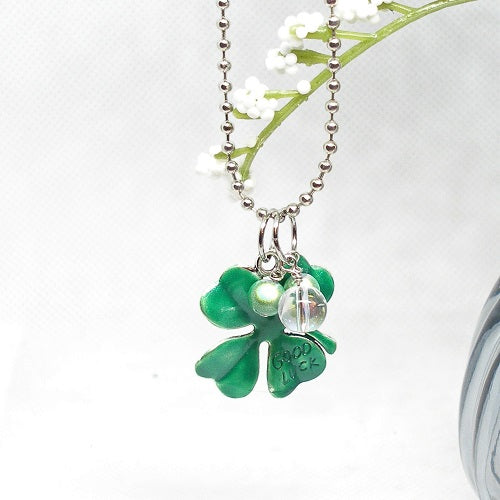 Shamrock Good Luck Pendant Necklace