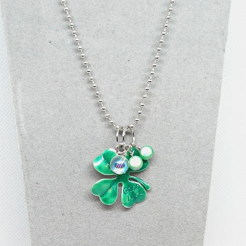 Shamrock Good Luck Pendant Necklace