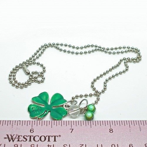 Shamrock Good Luck Pendant Necklace