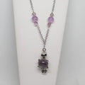 Skeleton with Amethyst Pendant Necklace