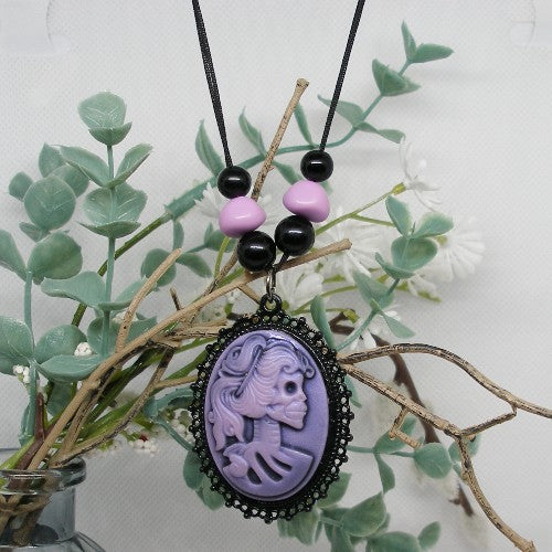 Skelly Cameo Pendant Necklace