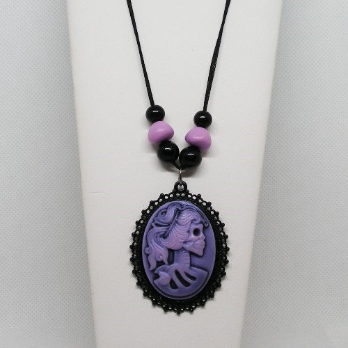 Skelly Cameo Pendant Necklace