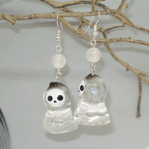 Skelly Ghost Dangle Earrings