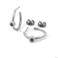Small Open Hoops London Topaz