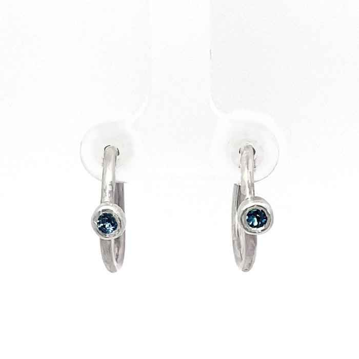 Small Open Hoops London Topaz