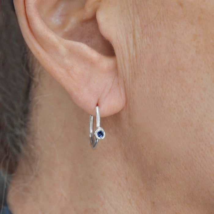 Small Open Hoops London Topaz