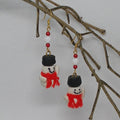 Snowman Dangle Earrings