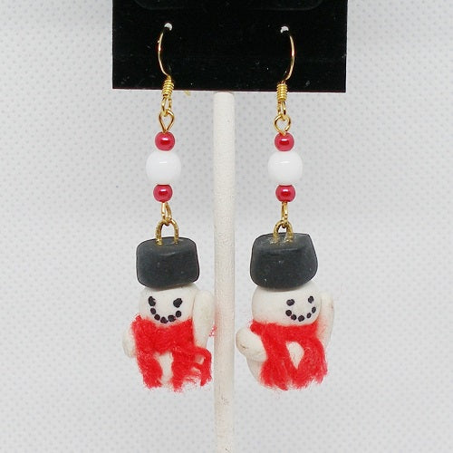 Snowman Dangle Earrings