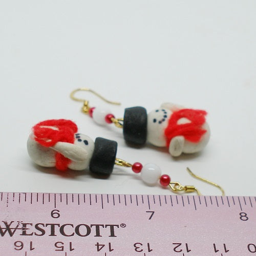 Snowman Dangle Earrings