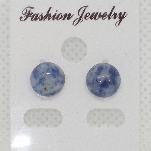 Sodalite Stud Earrings - Metal Free