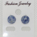 Sodalite Stud Earrings - Metal Free