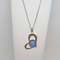 Solar Polish Heart Pendant Necklace