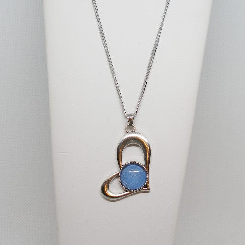 Solar Polish Heart Pendant Necklace