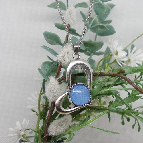 Solar Polish Heart Pendant Necklace