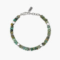 Bracciale in acciaio e turchese africano